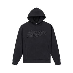 Paper Planes Hoodie Planes Script Fur Oversized Mens Black 310024